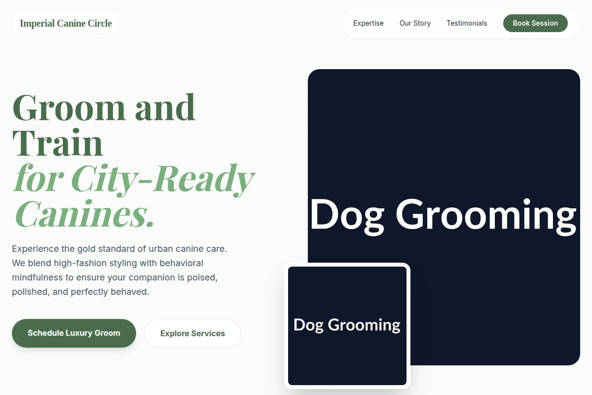 Bed Dog Grooming
