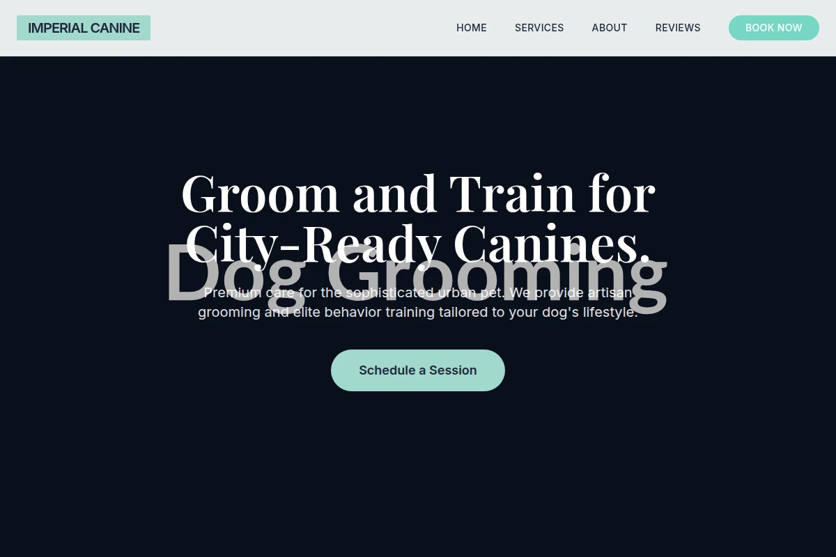 Bed Dog Grooming